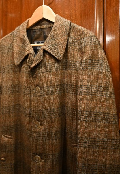 画像3: 70-80s Burberry's バーバリー グレンプレイド+ヘリンボーンツイード コート(Brown/S)イングランド製 ビンテージ (3)