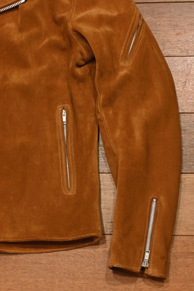 画像4: JAMES GROSE ジェームスグロース スウェード ライダースジャケット ダブル(Brown/40)イングランド製 中古 (4)