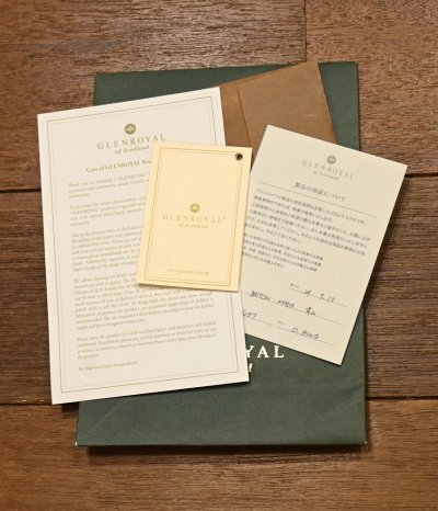 画像3: GLENROYAL グレンロイヤル フルブライドルレザー 2ハンドルトートバッグ スコットランド製(DARK BLUE)美中古 ネイビー