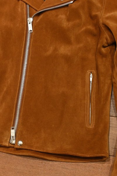 画像3: JAMES GROSE ジェームスグロース スウェード ライダースジャケット ダブル(Brown/40)イングランド製 中古 (3)