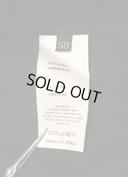 画像8: EMMETI(エンメティ) ラムスキン ライダースジャケット イタリア製(BLACK/50)羊革 美中古 (8)