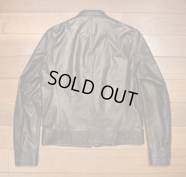 画像9: EMMETI(エンメティ) ラムスキン ライダースジャケット イタリア製(BLACK/50)羊革 美中古 (9)