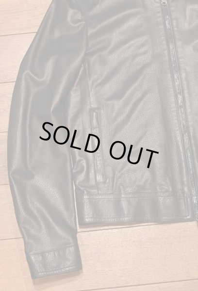 画像5: EMMETI(エンメティ) ラムスキン ライダースジャケット イタリア製(BLACK/50)羊革 美中古 (5)