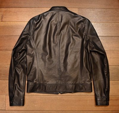 画像3: EMMETI(エンメティ) ラムスキン ライダースジャケット イタリア製(BLACK/50)羊革 美中古