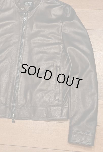 画像3: EMMETI(エンメティ) ラムスキン ライダースジャケット イタリア製(BLACK/50)羊革 美中古 (3)