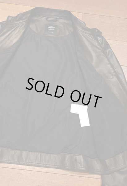 画像7: EMMETI(エンメティ) ラムスキン ライダースジャケット イタリア製(BLACK/50)羊革 美中古 (7)