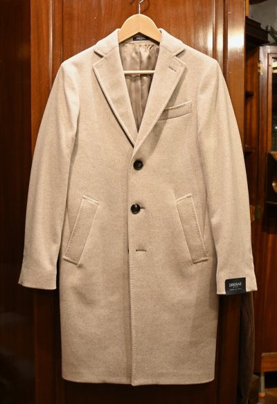 画像1: ラベル付き未使用品 BRERAS(ブレラス)"DUBLINO"カシミヤ混メルトン チェスターコート(Beige/44)イタリア製サルトリア