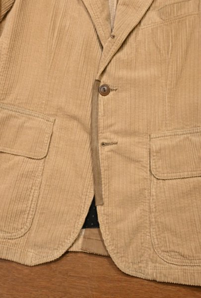 画像9: RRL RALPHLAUREN コーデュロイ テイラードジャケット レザーエルボーパッチ+ツギハギ(Beige/M)ダブルアールエルラルフローレン 中古 (9)