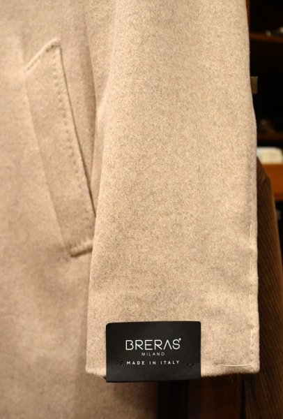 画像3: ラベル付き未使用品 BRERAS(ブレラス)"DUBLINO"カシミヤ混メルトン チェスターコート(Beige/44)イタリア製サルトリア (3)