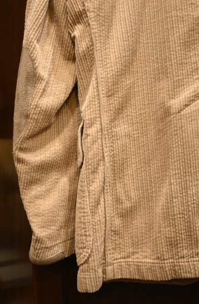 画像6: RRL RALPHLAUREN コーデュロイ テイラードジャケット レザーエルボーパッチ+ツギハギ(Beige/M)ダブルアールエルラルフローレン 中古 (6)