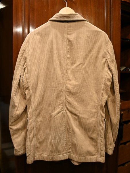 画像5: RRL RALPHLAUREN コーデュロイ テイラードジャケット レザーエルボーパッチ+ツギハギ(Beige/M)ダブルアールエルラルフローレン 中古 (5)