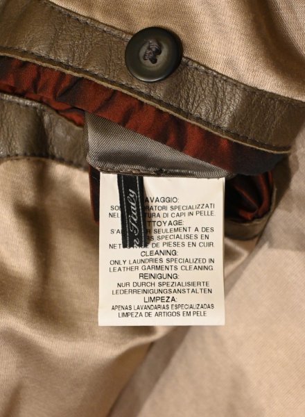 画像12: GIMO's レザーテイラードジャケット イタリア製(BROWN/48)美中古 (12)