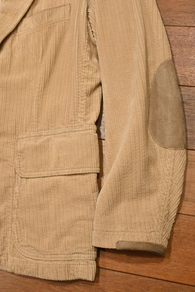 画像8: RRL RALPHLAUREN コーデュロイ テイラードジャケット レザーエルボーパッチ+ツギハギ(Beige/M)ダブルアールエルラルフローレン 中古 (8)