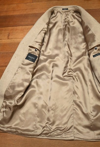 画像10: ラベル付き未使用品 BRERAS(ブレラス)"DUBLINO"カシミヤ混メルトン チェスターコート(Beige/44)イタリア製サルトリア (10)