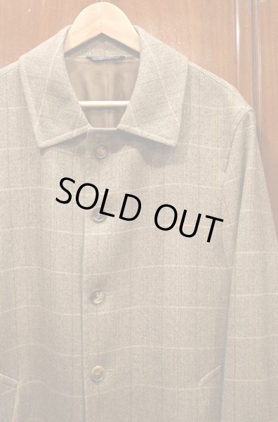 画像2: BROOKS BROTHERS LORO PIANA ヘリンボーン+ウインドウペイン コート イタリア製(Brown/38-Short) 美中古ブルックスブラザーズ ロロピアーナ  (2)