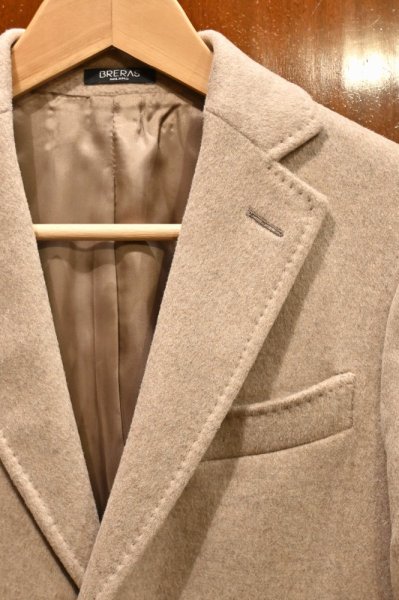 画像6: ラベル付き未使用品 BRERAS(ブレラス)"DUBLINO"カシミヤ混メルトン チェスターコート(Beige/44)イタリア製サルトリア (6)