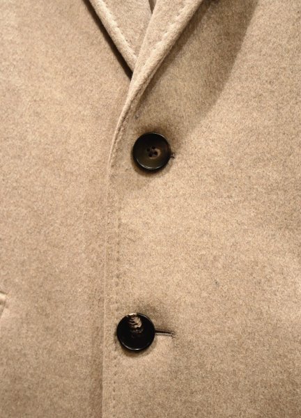 画像5: ラベル付き未使用品 BRERAS(ブレラス)"DUBLINO"カシミヤ混メルトン チェスターコート(Beige/44)イタリア製サルトリア (5)