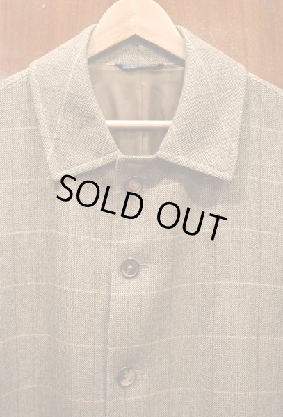 画像3: BROOKS BROTHERS LORO PIANA ヘリンボーン+ウインドウペイン コート イタリア製(Brown/38-Short) 美中古ブルックスブラザーズ ロロピアーナ  (3)