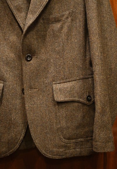 画像3: RRL RALPHLAUREN ヘリンボーンツイード テイラードジャケット(Brown/XS)ダブルアールエルラルフローレン 中古
