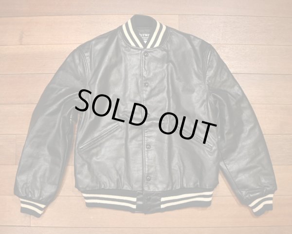 画像1: 80s BUTWIN バトウィン オールレザー アワードジャケット スタジャン アメリカ製(BLACK/40)ビンテージ (1)