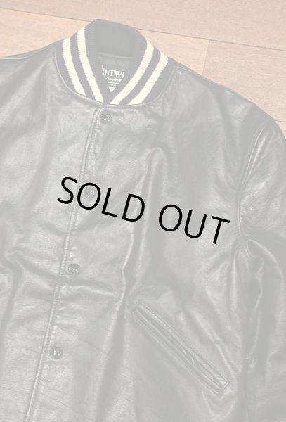 画像2: 80s BUTWIN バトウィン オールレザー アワードジャケット スタジャン アメリカ製(BLACK/40)ビンテージ (2)