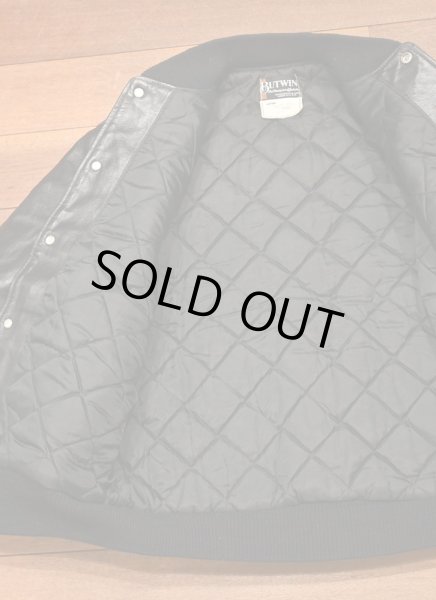 画像7: 80s BUTWIN バトウィン オールレザー アワードジャケット スタジャン アメリカ製(BLACK/40)ビンテージ (7)