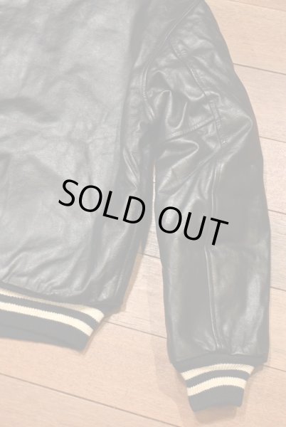 画像10: 80s BUTWIN バトウィン オールレザー アワードジャケット スタジャン アメリカ製(BLACK/40)ビンテージ (10)