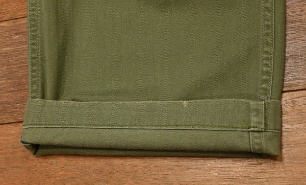 画像13: 50s U.S ARMY HBT UTILITY TROUSERS  ヘリンボーンツイル ベイカーパンツ ボタンフライ サイドアジャスターつき(実寸W32L28.5)ビンテージ中古 (13)
