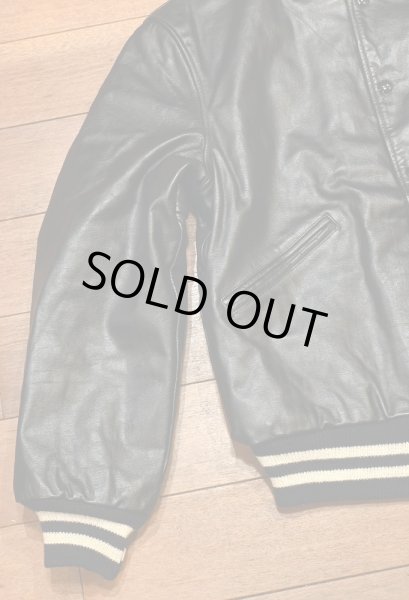 画像3: 80s BUTWIN バトウィン オールレザー アワードジャケット スタジャン アメリカ製(BLACK/40)ビンテージ (3)