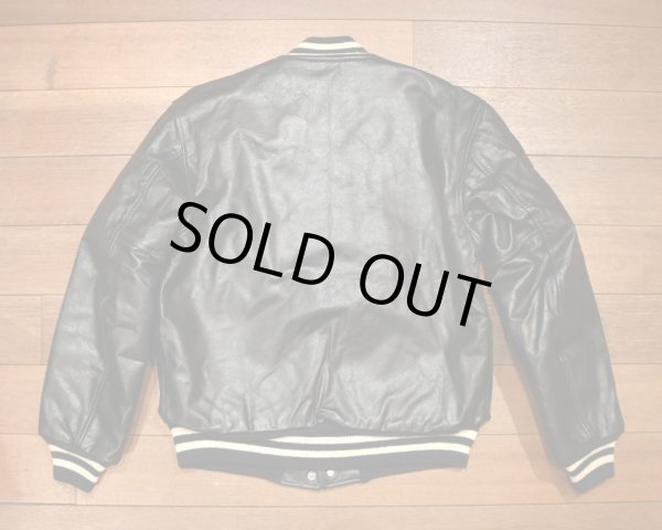 画像9: 80s BUTWIN バトウィン オールレザー アワードジャケット スタジャン アメリカ製(BLACK/40)ビンテージ (9)