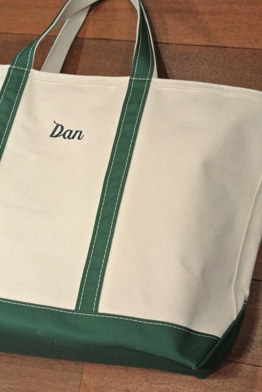 L.L.BEAN(LL.ビーン) TOTE BAG ふた付きトートバッグ アメリカ製 (Natural×Green/Lサイズ) 新品 - 7th