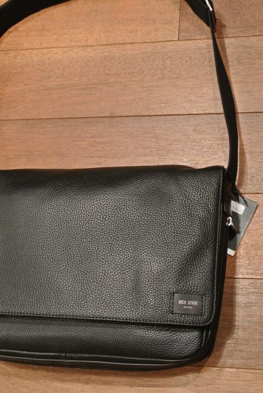 SALE!! JACK SPADE(ジャックスペード) レザー ショルダーバッグ PEBBLE