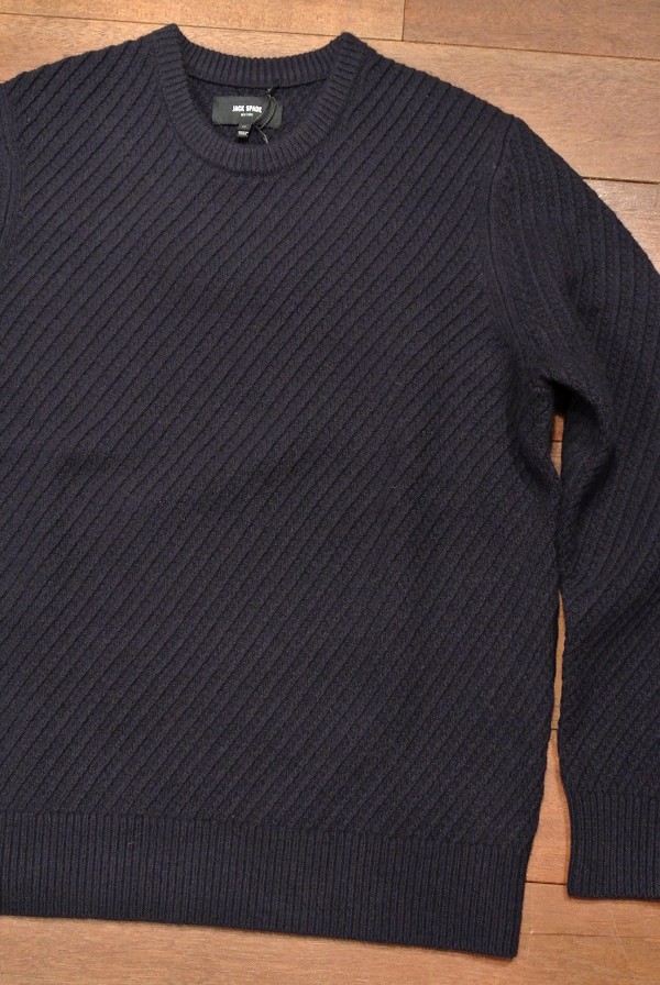 日本未発売 JACK SPADE(ジャックスペード) 斜め畝編み クルーネックセーター(L) 新品 並行輸入 - 7th