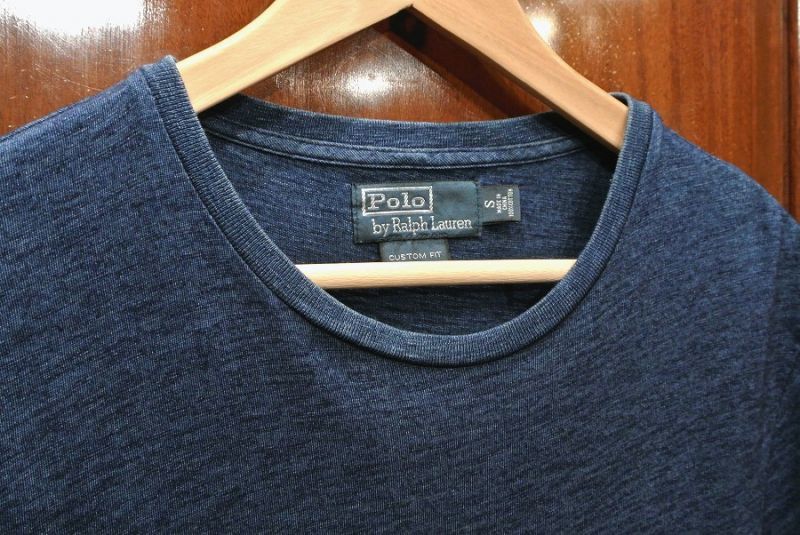クリックポスト198円も可 タグなし 未使用品 ポロラルフローレン インディゴ ポケットtシャツ Indigo S Custom Fit 7th