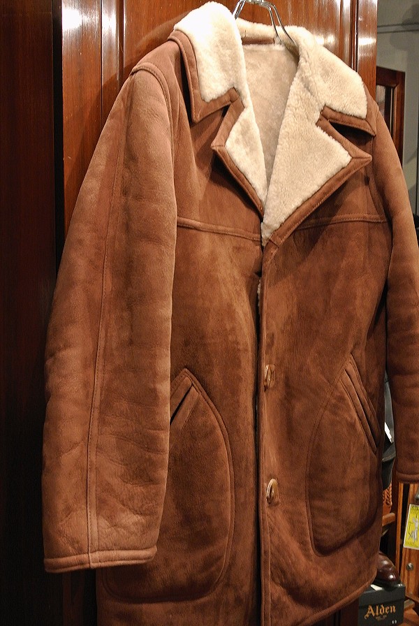 VTG/USED) 70s Sawyer of Napa Shearling Coat ムートンコート（Brown 