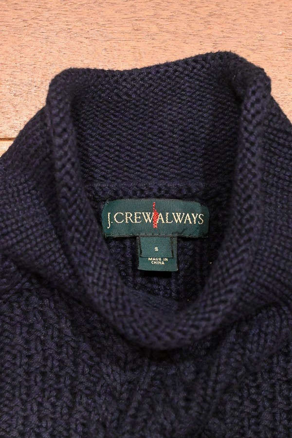 J.CREW (ジェイクルー) コットン ケーブル編み ハイネックセーター