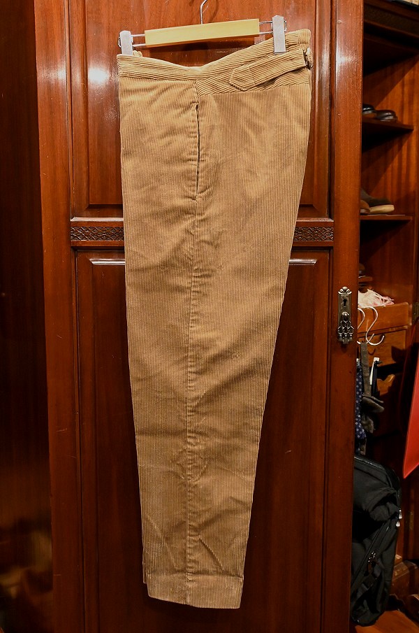 (EXCELLENT USED)ANATOMICA アナトミカ 1915 Pants English Corduroy フランス製(Beige