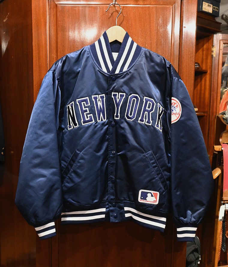 VTG/USED)90s FELCO MLB New York Yankees 中綿 ナイロンスタジャン アメリカ製(M) 中古 ビンテージ 7th