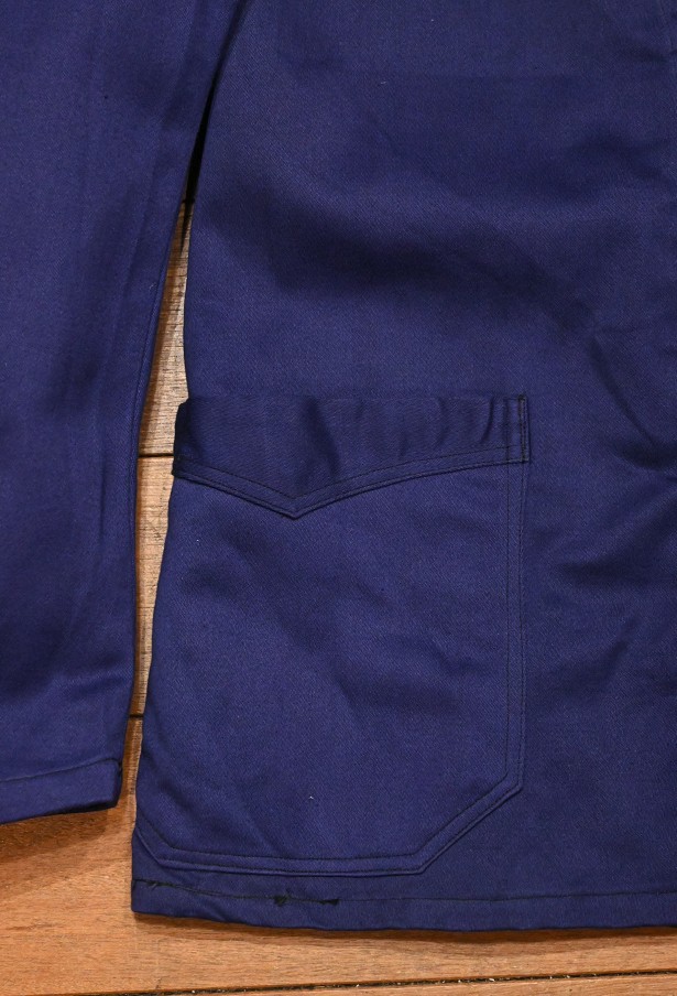 40s デッドストック フレンチブルー モールスキン ワークジャケット 
