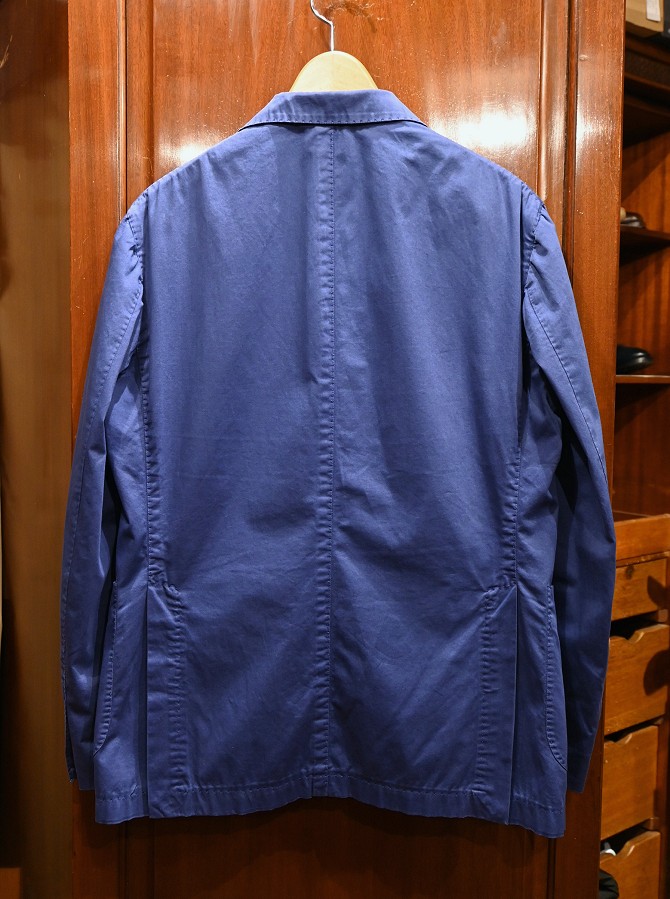 1868 【ボリオリ】BOGLIOLI ジャケット イタリア製 裏地花柄 青