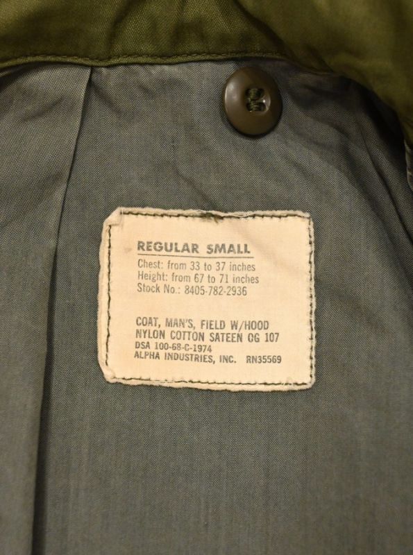 VTG/USED) '68s U.S Army 米軍 M65 Field Jacket 2nd セカンド 