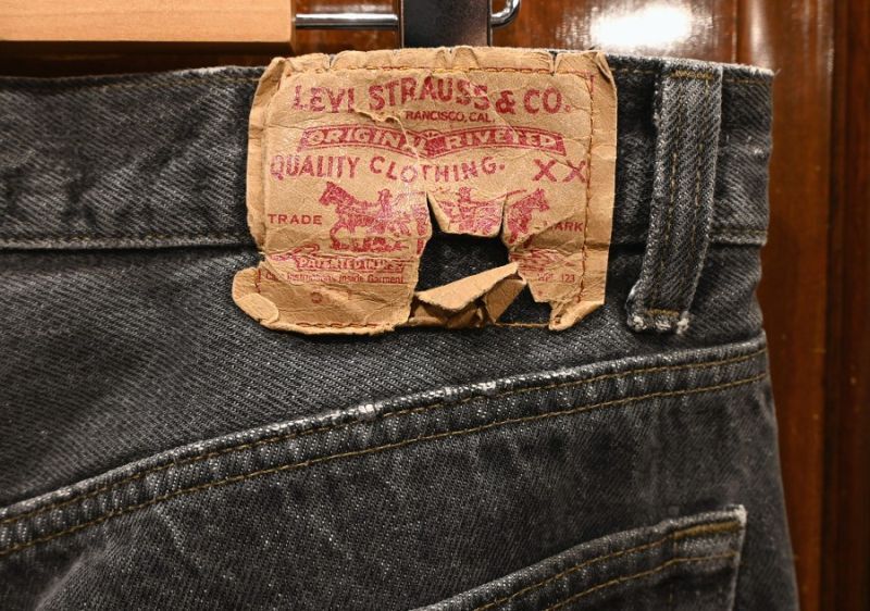 USED) 90s Levi's リーバイス 501 BLACK 先染めブラック リペア (表記