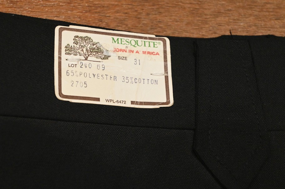 80s デッドストック MESQUITE ポリ+コットン ウエスタンパンツ