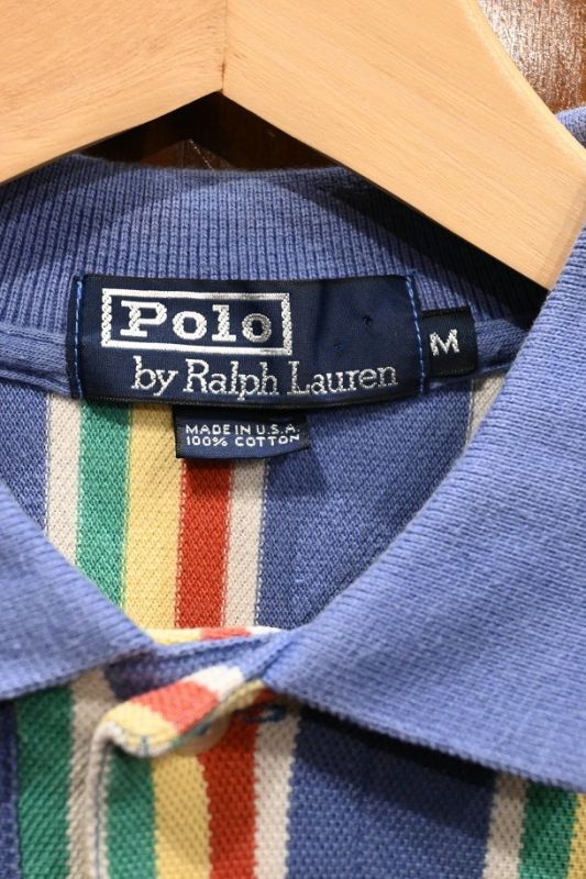 クリックポスト185円も可】(VTG/USED) '90s Polo Ralphlauren ポロ