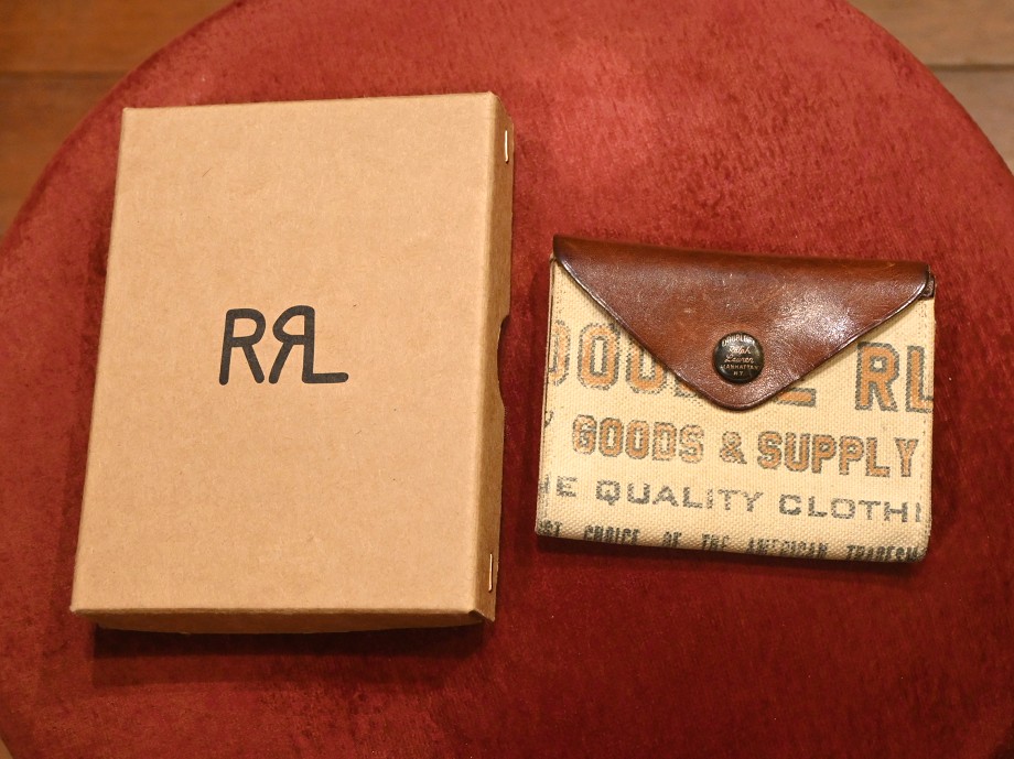 クリックポスト185円も可】未使用品 RRL ダブルアールエル ラルフローレン キャンバス×レザー ウォレット 財布 箱入り - 7th