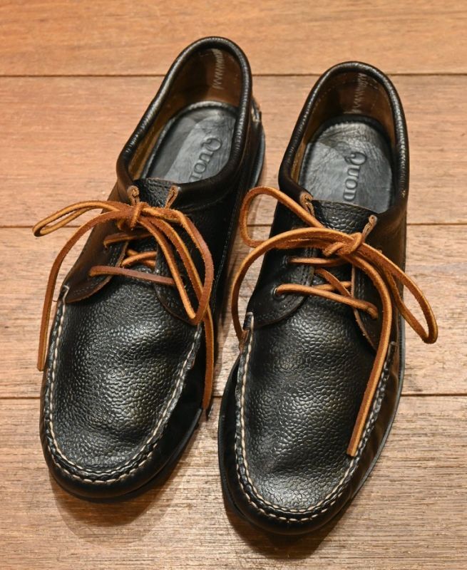 USED) Quoddy Trail Moccasin クオッディー グレインレザー ブラッチャーモカシン(Black,7 1/2)アメリカ製 -  7th