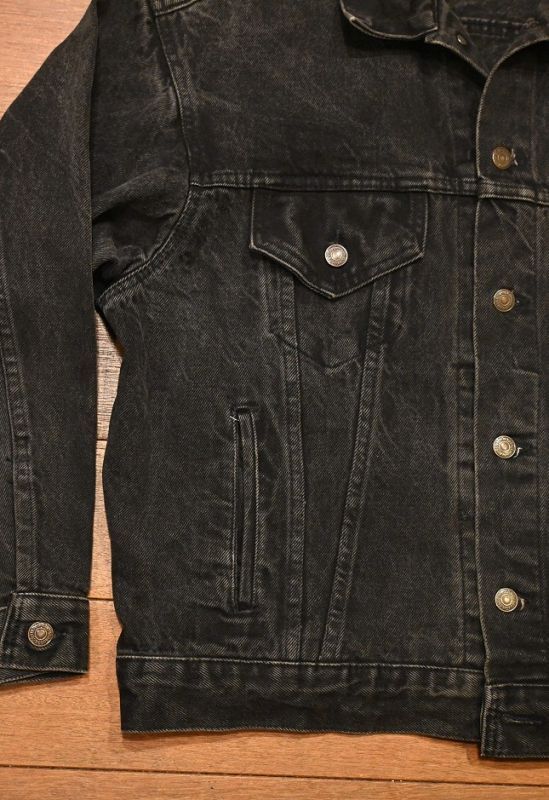 80s VTG/USED LEVI'S 70507 先染めブラックデニムジャケット アメリカ