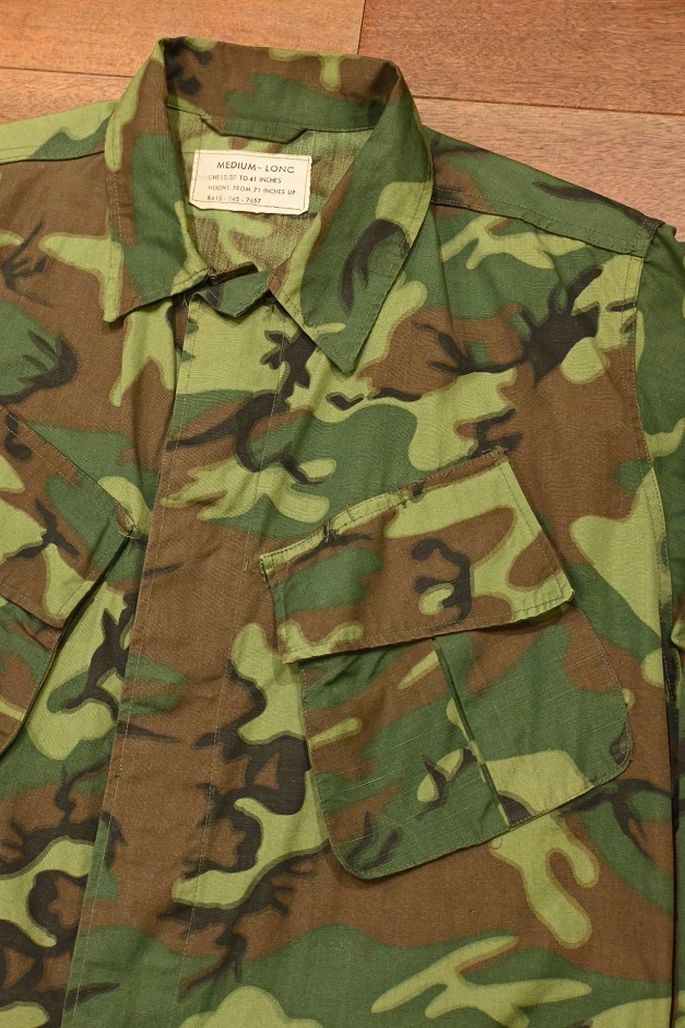 70s60s US ARMY ファティーグジャケット ポプリン カモ 迷彩