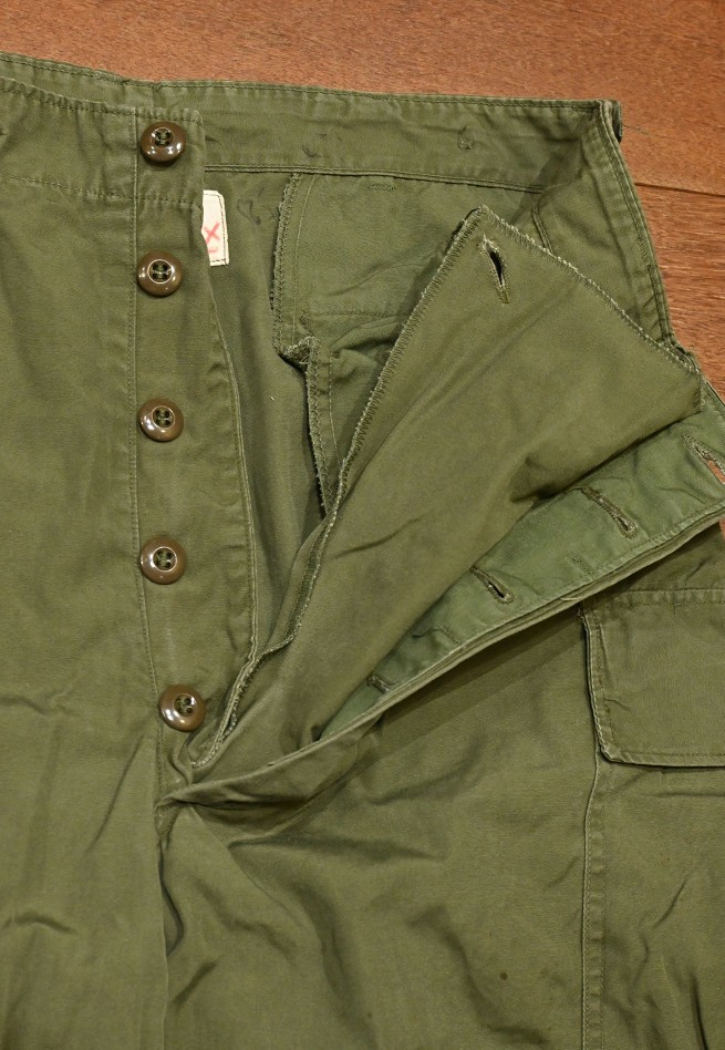 60s VTG/USED US ARMY ジャングルファティーグパンツ “1st”(M-REGULAR