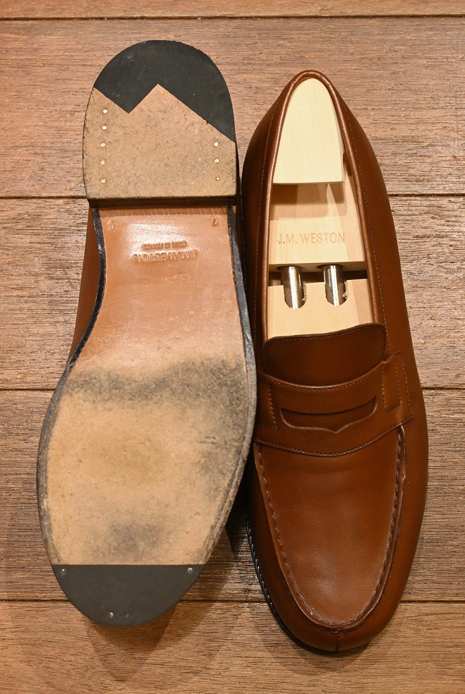 J.M WESTON Signature Loafer 180 ウェストン シグニチャーローファー 純正シューツリーつき(Tan Brown/7-C)  美中古 箱あり - 7th